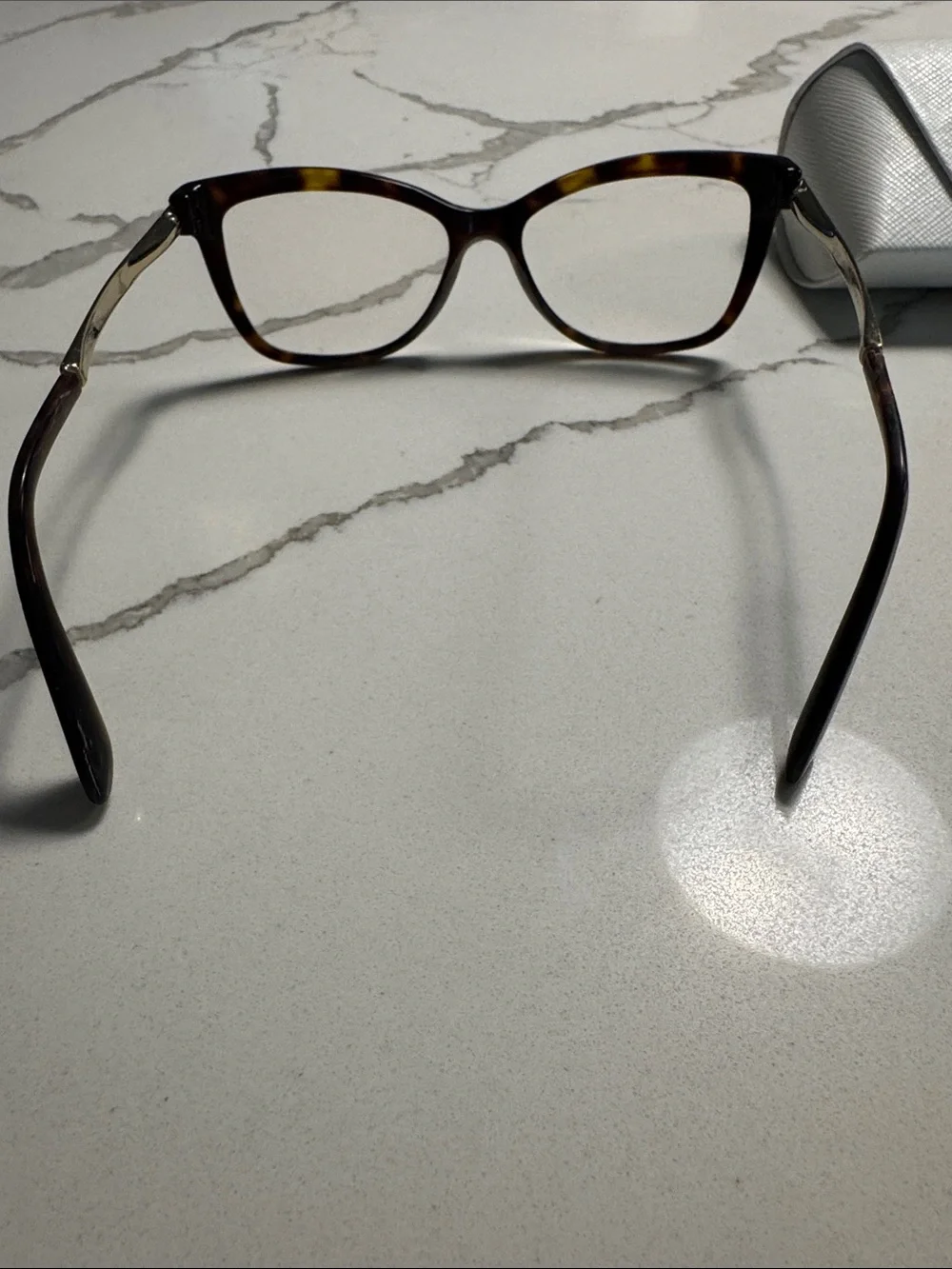 Dolce & Gabbana Brown Tortoise Cat Eye Glasses- prescription lenses with MK case - Picture 5 of 9